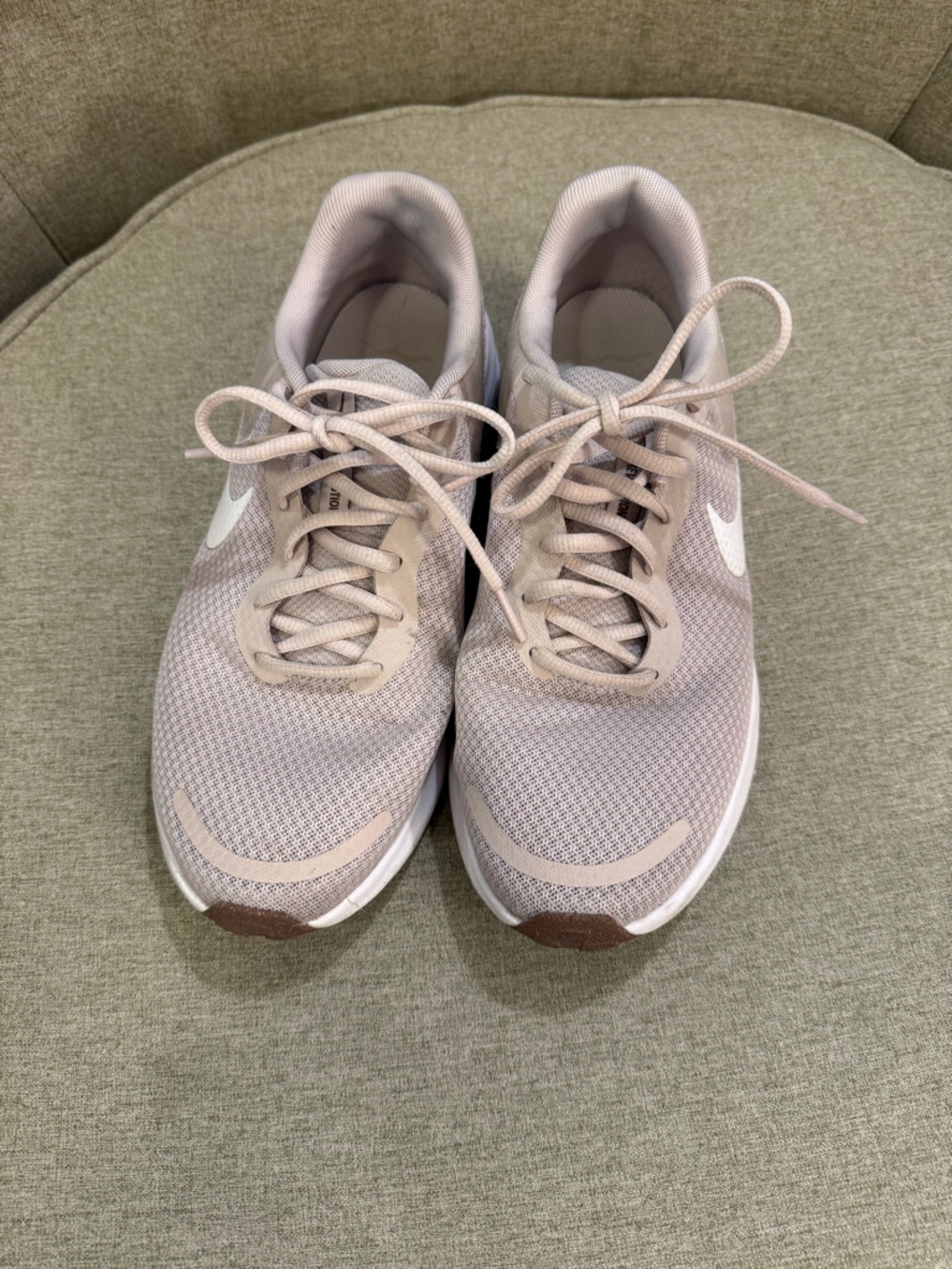 Nike Women's Athletic Sneakers in Beige and White